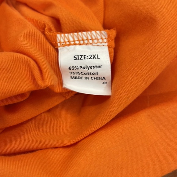 Wide Stripe Sleeveless Top - 2XL (Navy, Khaki, Orange) - Picture 4 of 4